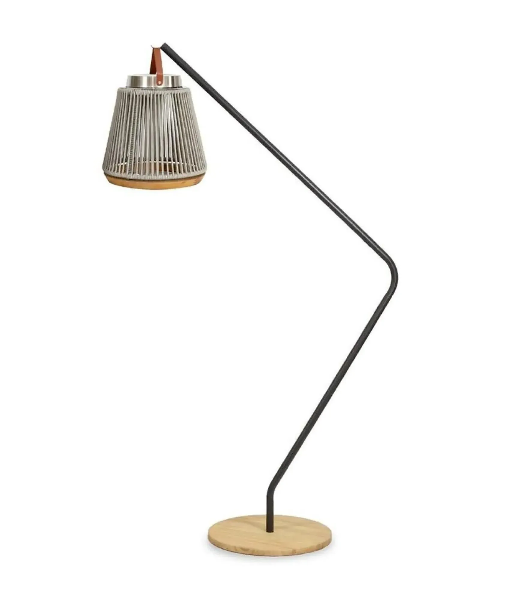 Athena Small Solar Outdoor Light with Stand - Light Grey, Steel