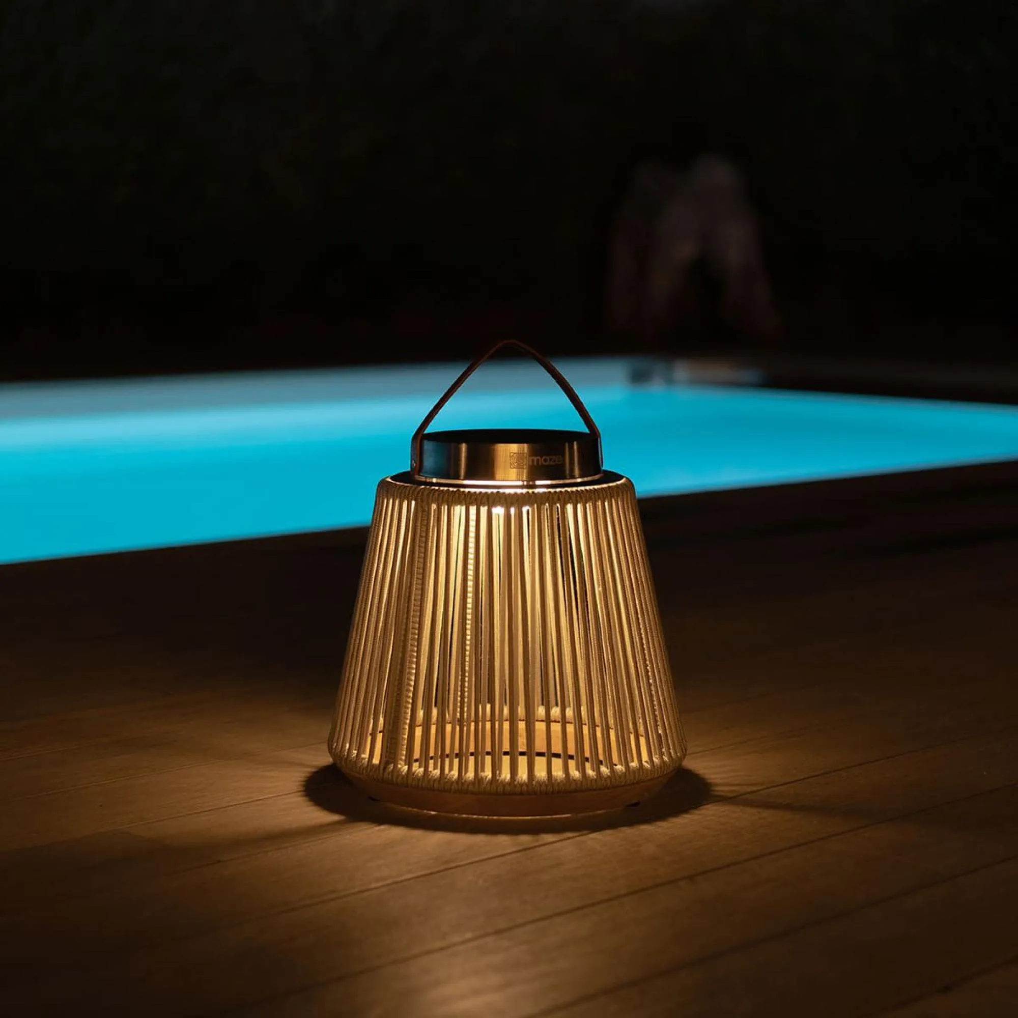 Athena Small Solar Outdoor Light with Stand - Light Grey, Steel