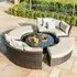 Chelsea Round Rising Table Garden Suite - Brown, Rattan