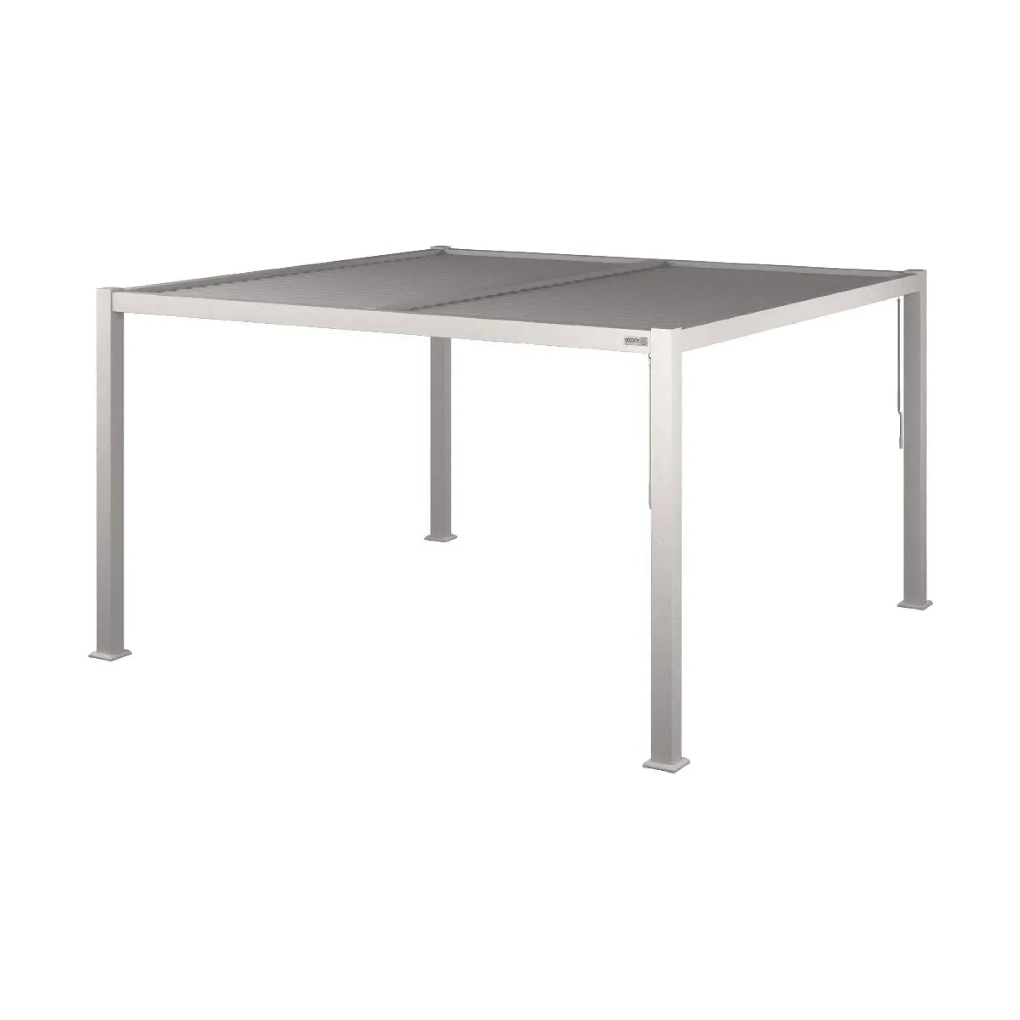 Como Square Outdoor Pergola - White, Aluminium