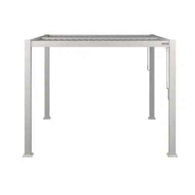 Como Square Outdoor Pergola - White, Aluminium