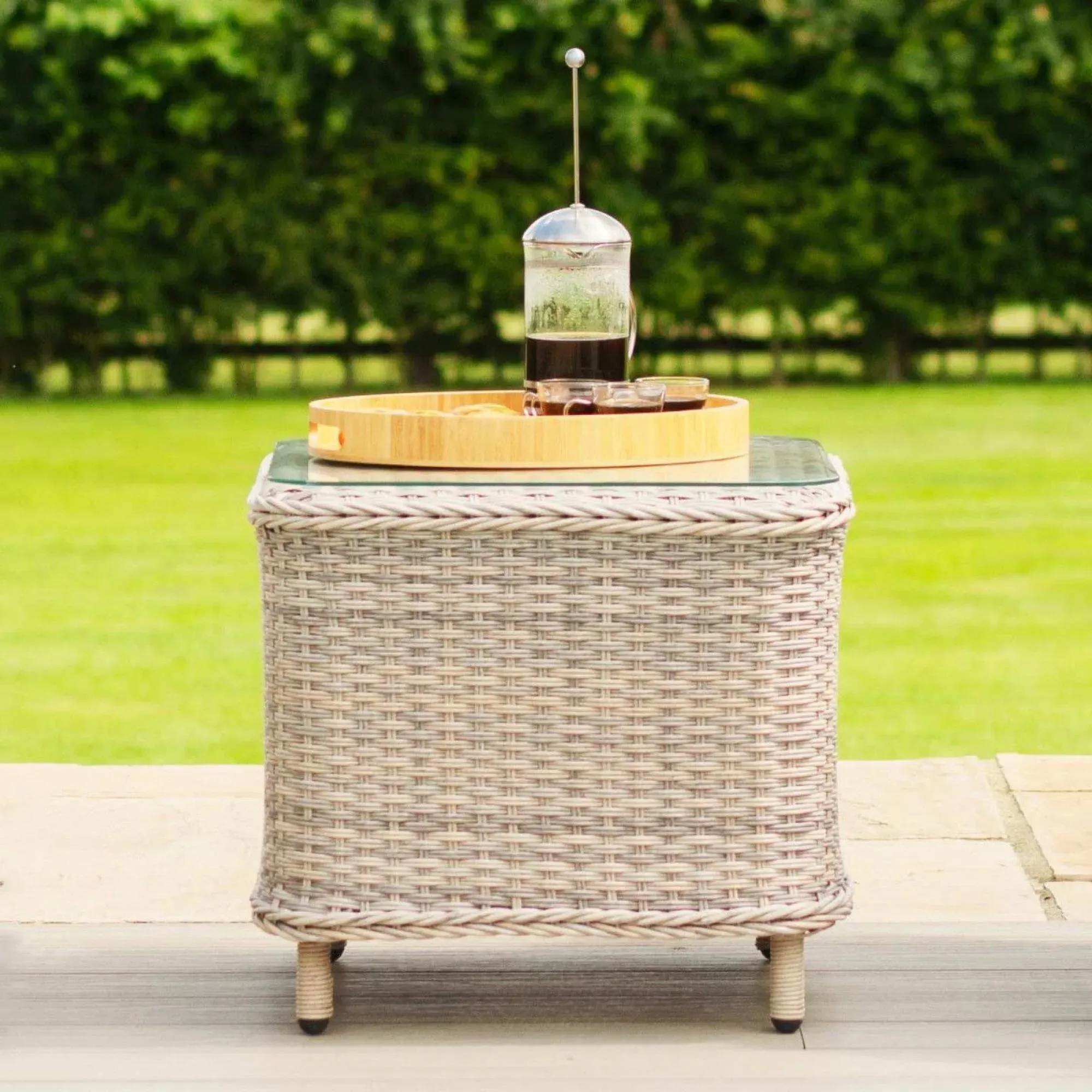 Cotswold 2-Seater Garden Lounge Set - Taupe, Rattan