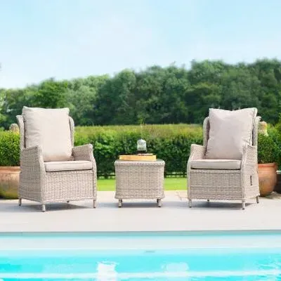 Cotswold 2-Seater Garden Lounge Set - Taupe, Rattan image