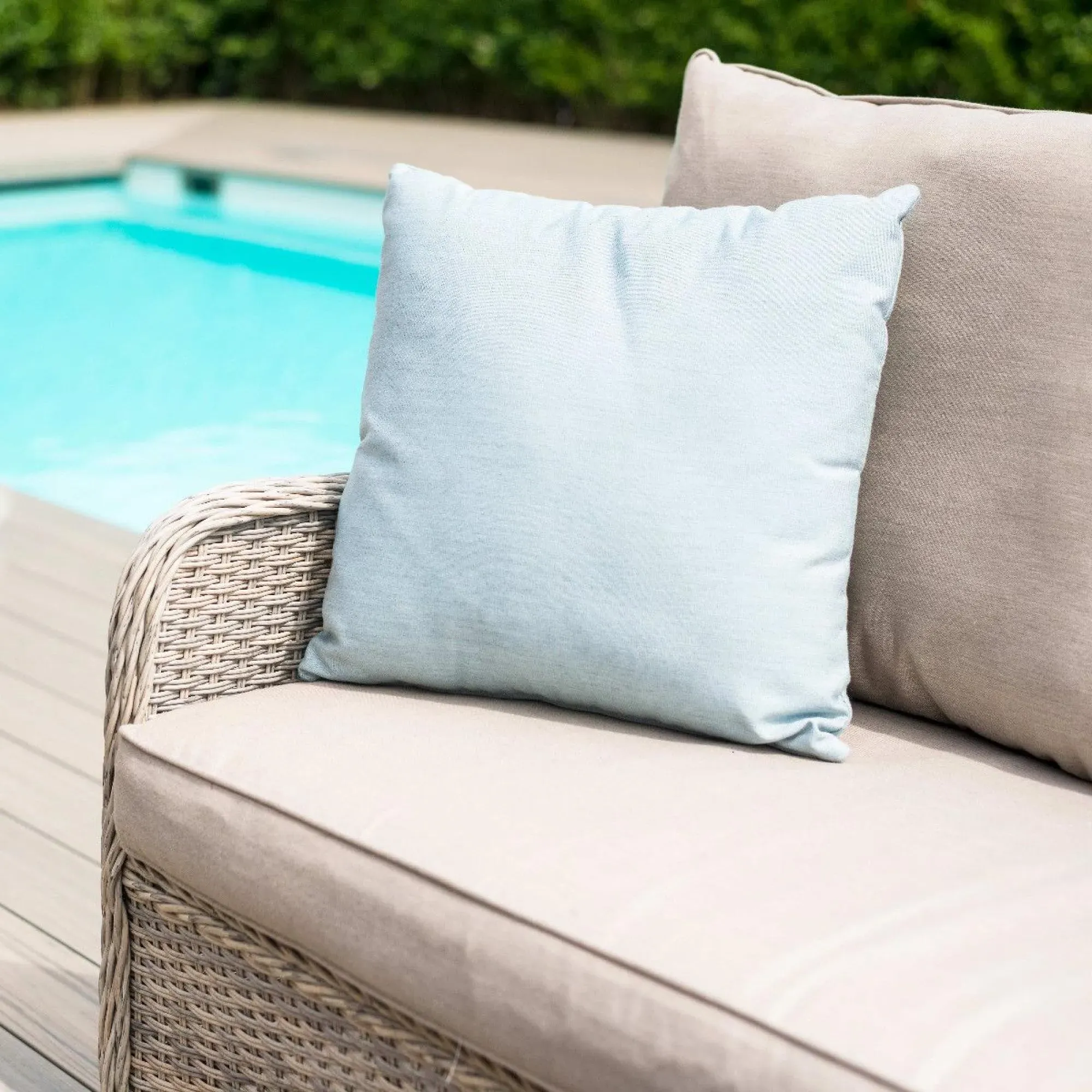 Cotswold 2-Seater Sofa Dining Set with Rising Table - Taupe, Rattan