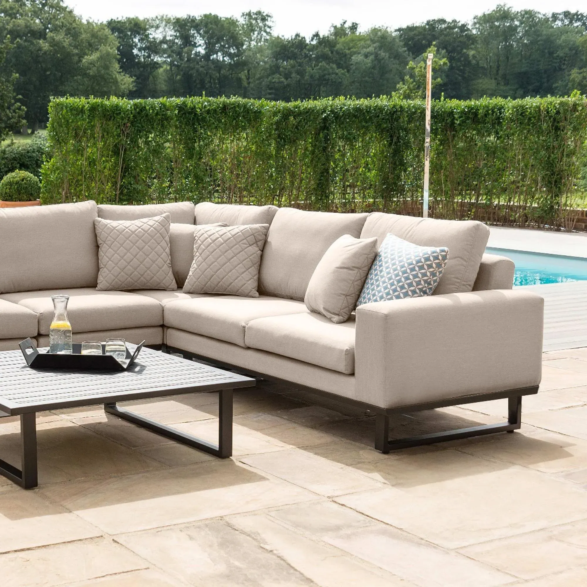 Ethos Corner Garden Sofa Group - Oatmeal