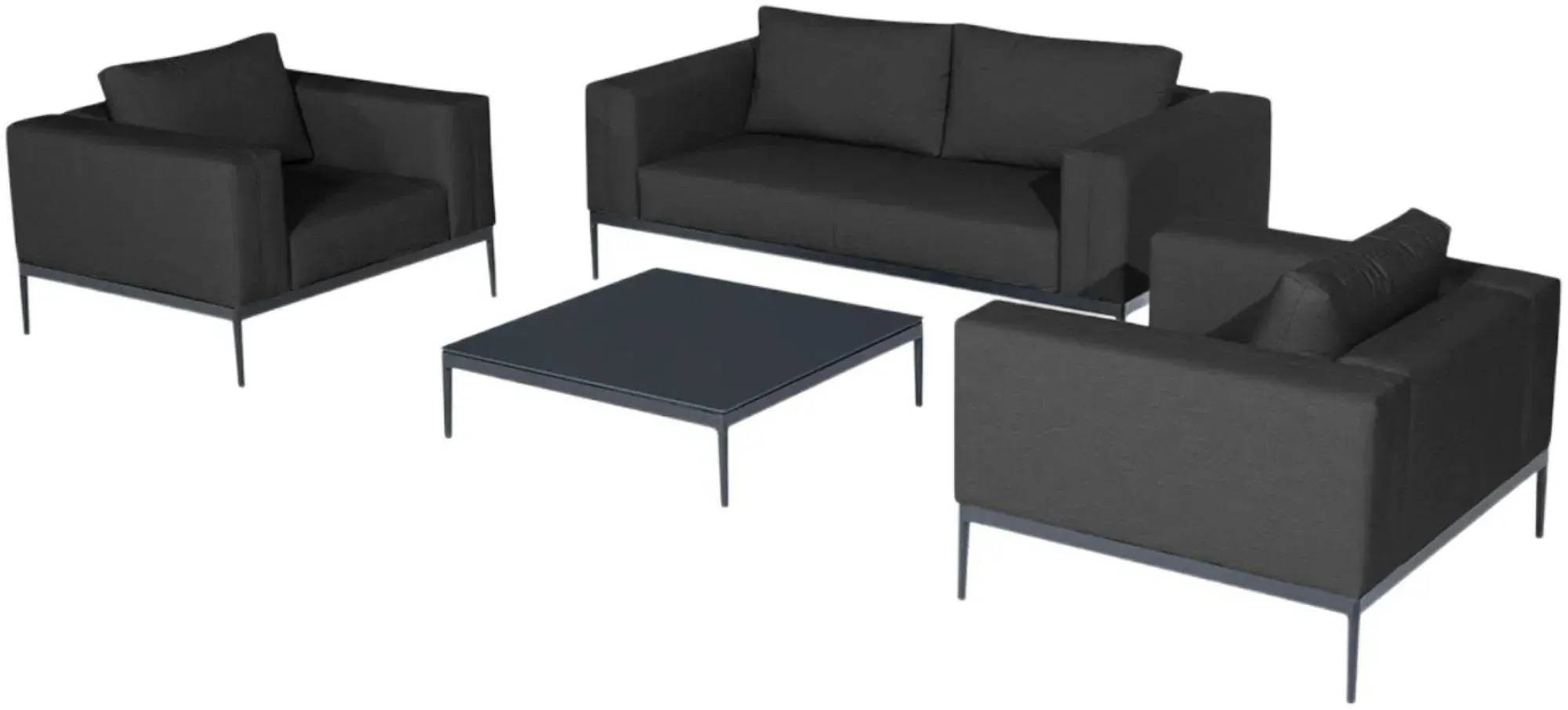 Eve 2-Seater Garden Sofa Set - Charcoal