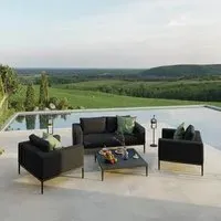 Eve 2-Seater Garden Sofa Set - Charcoal