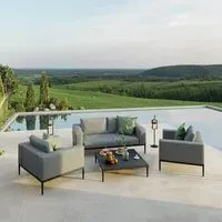 Eve 2-Seater Garden Sofa Set - Flanelle