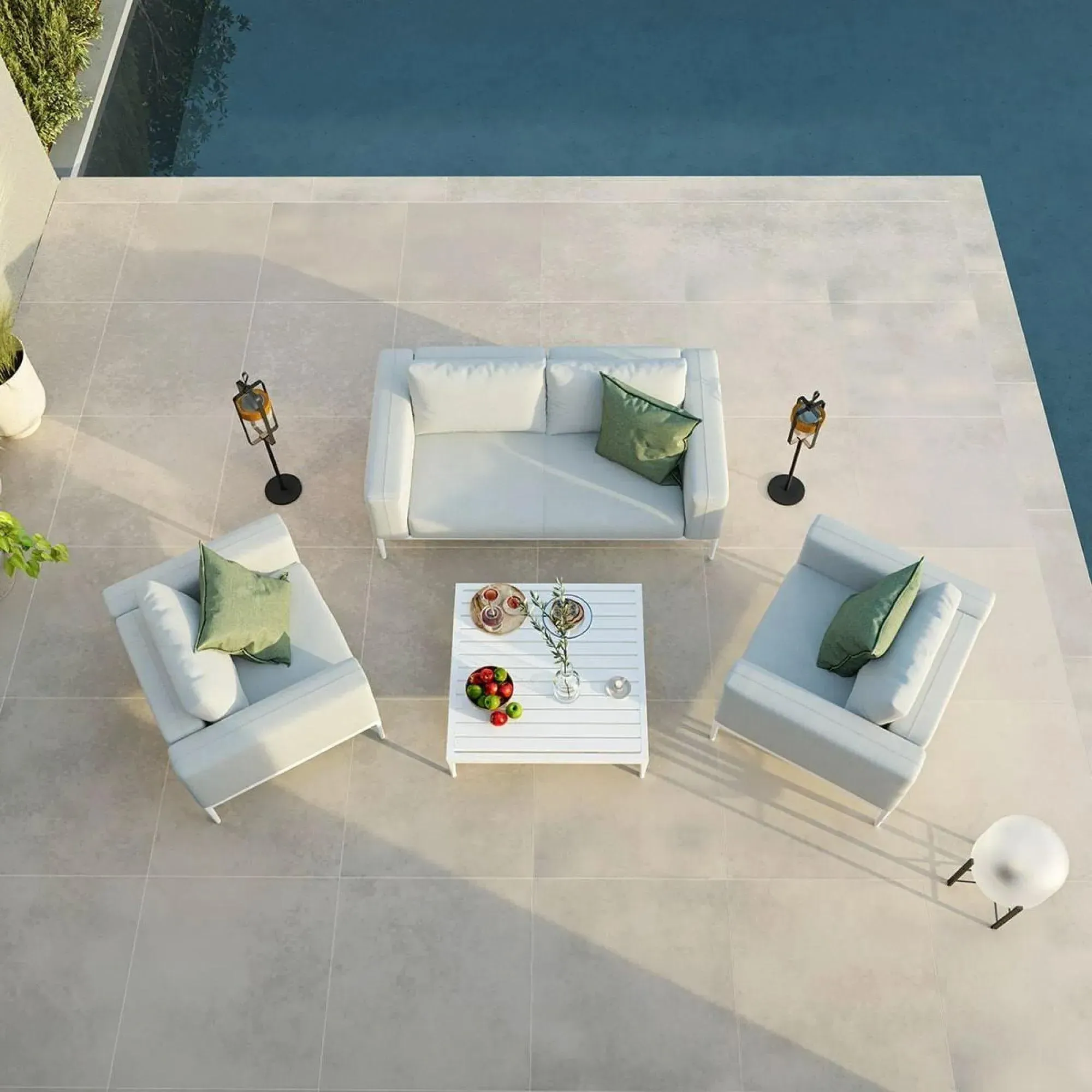 Eve 2-Seater Garden Sofa Set - Lead Chine