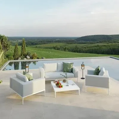 Eve 2-Seater Garden Sofa Set - Lead Chine