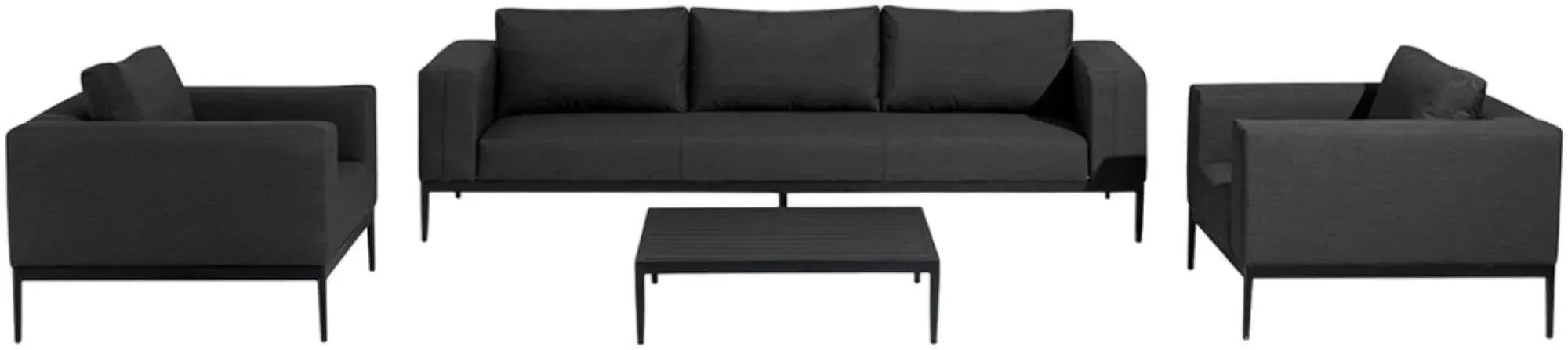 Eve 3-Seater Garden Sofa Set - Charcoal