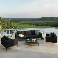 Eve 3-Seater Garden Sofa Set - Charcoal