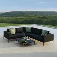 Eve Corner Garden Sofa Group - Charcoal