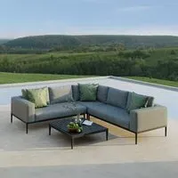 Eve Corner Garden Sofa Group - Flanelle