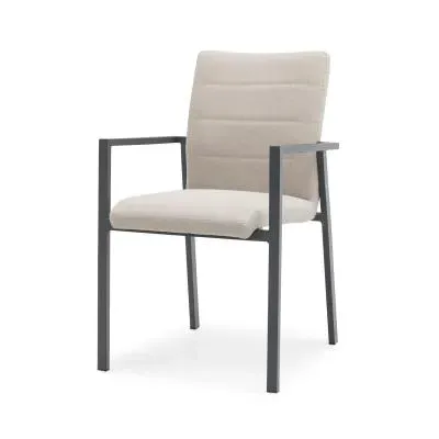 Ibiza Garden Dining Armchair Set of 2 - Oatmeal, Fabric image