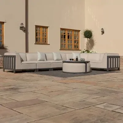 Ibiza Large Corner Garden Sofa Set - Oatmeal