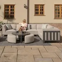 Ibiza Medium Corner Garden Sofa Set - Oatmeal