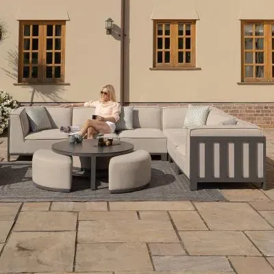 Ibiza Medium Corner Garden Sofa Set - Oatmeal