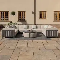 Ibiza U-Shape Garden Sofa Set - Oatmeal