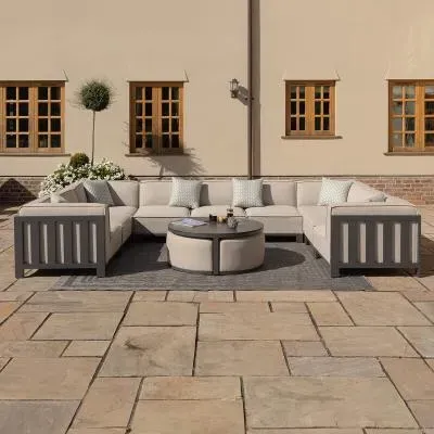 Ibiza U-Shape Garden Sofa Set - Oatmeal image