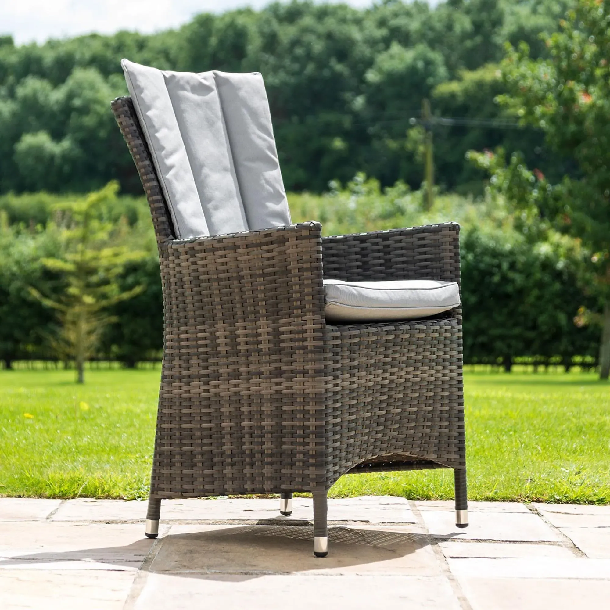 LA 6-Seater Dining Set with Ice Bucket - Grey, Rattan