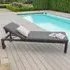 Manhattan Garden Sunlounger - Charcoal