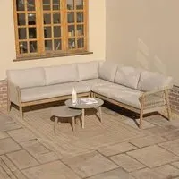 Martinique Corner Garden Sofa Set - Light Brown