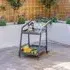 Maze 2 Tier Garden Trolley - Grey, Aluminium