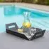 Maze Aluminium Outdoor Tray - Black