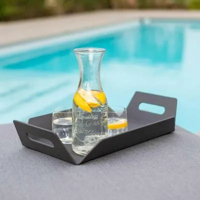 Maze Aluminium Outdoor Tray - Black image