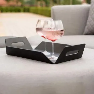 Maze Aluminium Outdoor Tray - Grey