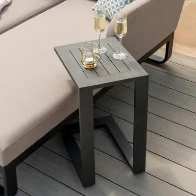 Maze Garden Side Table - Black, Aluminium image