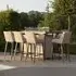 Maze Regal 8-Seater Fire Pit Garden Bar Set - Oatmeal
