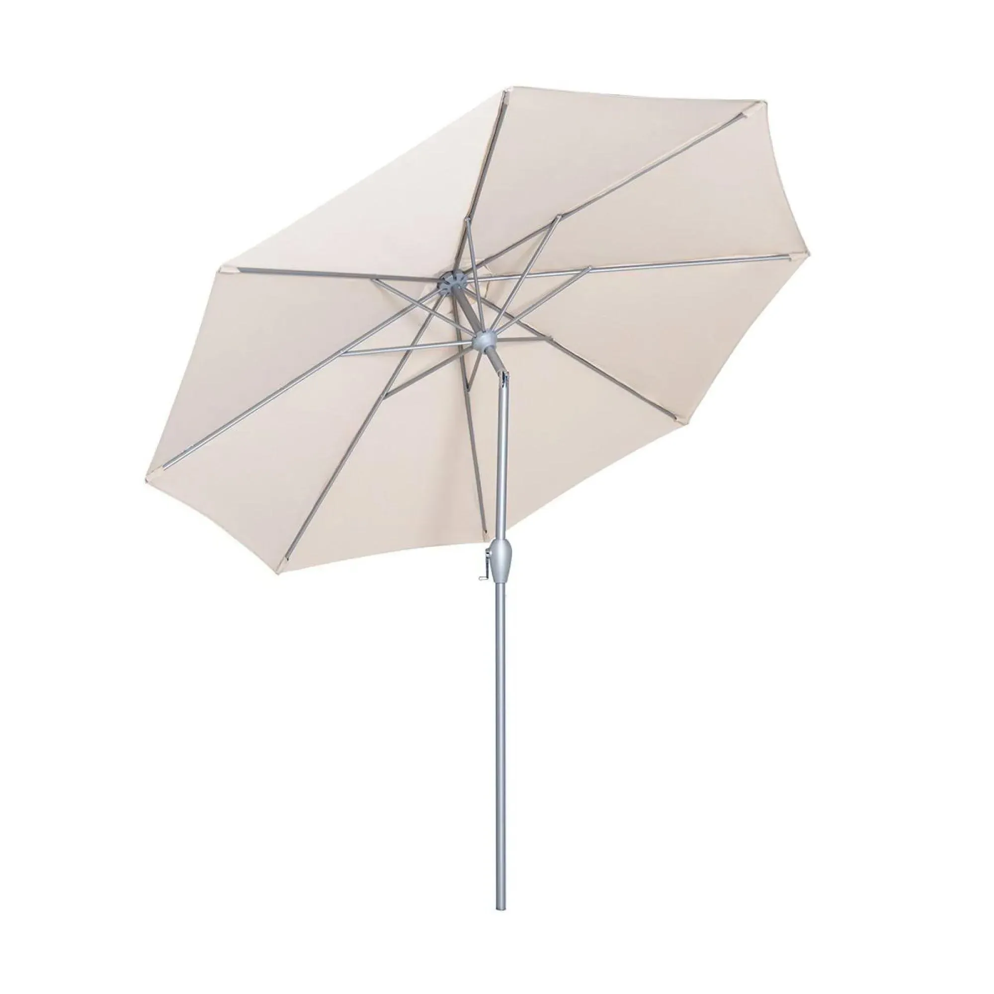 Maze Round Outdoor Parasol - Beige, Aluminium