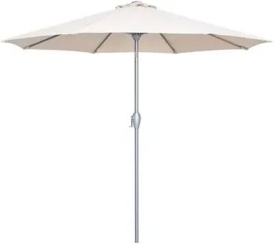 Maze Round Outdoor Parasol - Beige, Aluminium image
