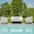 Milan 2-Seater Garden Sofa Set - Cool Linen