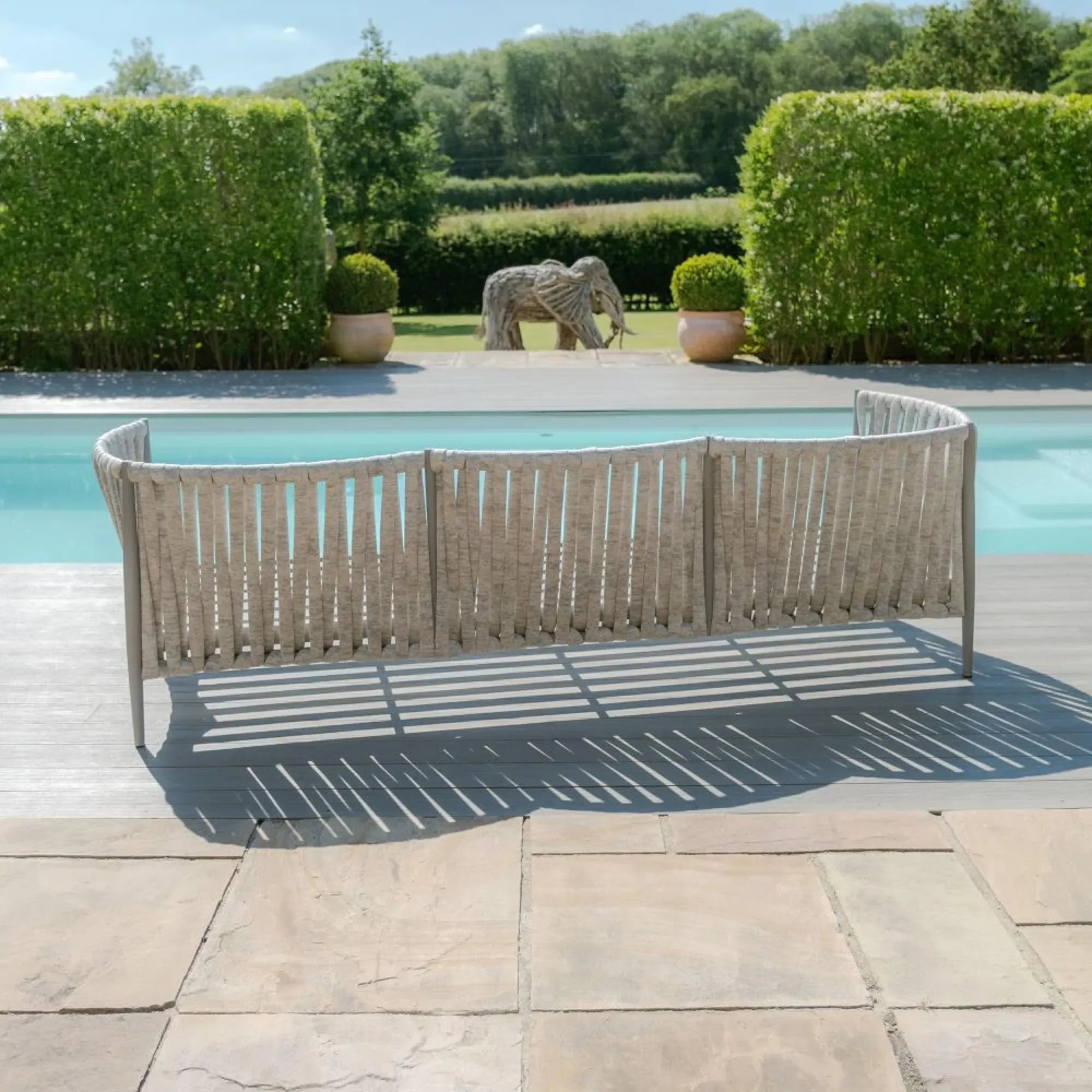 Milan 3-Seater Garden Sofa Set - Cool Linen