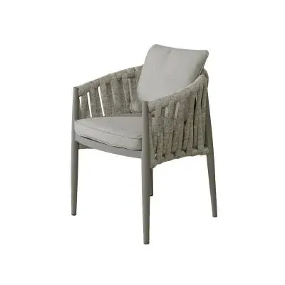 Milan Garden Dining Armchair Set of 2 - Cool Linen