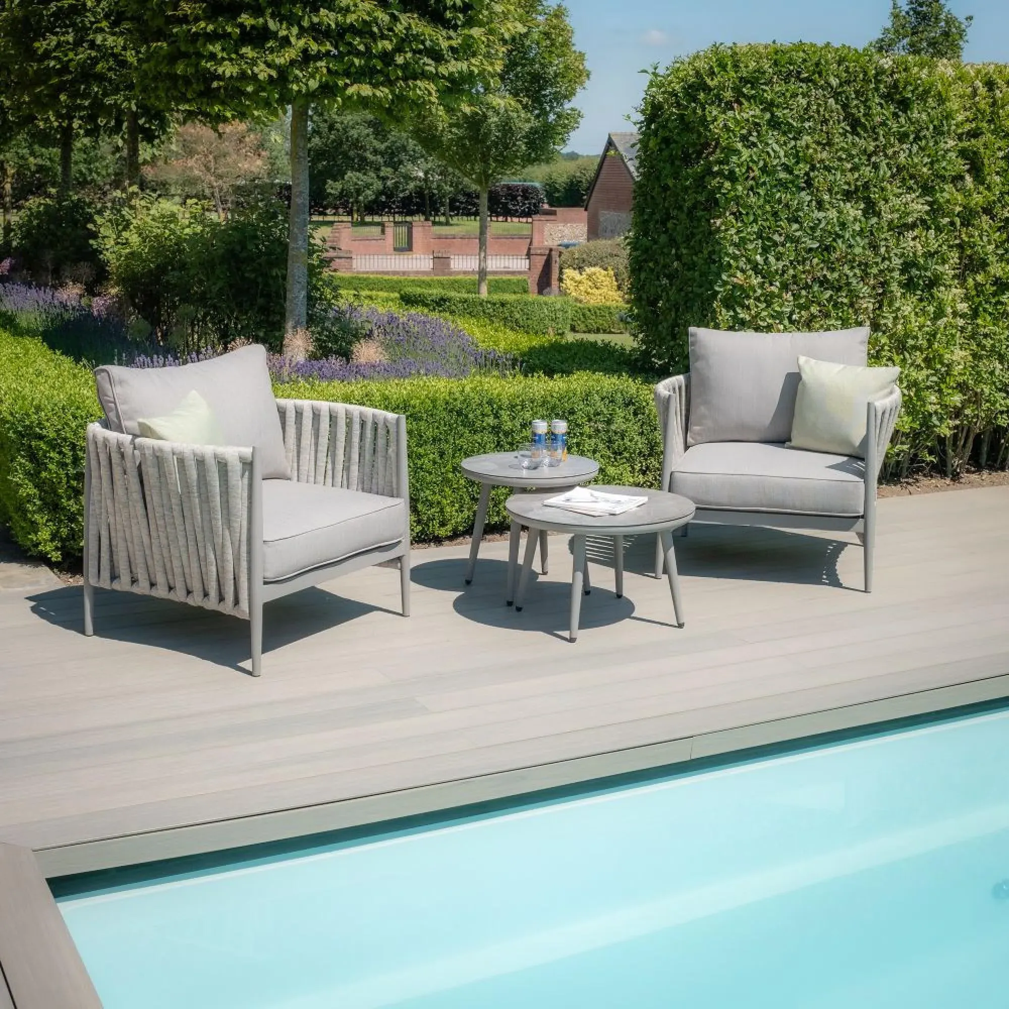 Milan Garden Lounge Set - Cool Linen