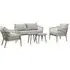 Monaco 2-Seater Garden Sofa Set - Cool Linen