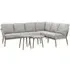 Monaco Corner Garden Sofa Set - Cool Linen