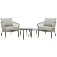 Monaco Garden Lounge Set - Cool Linen