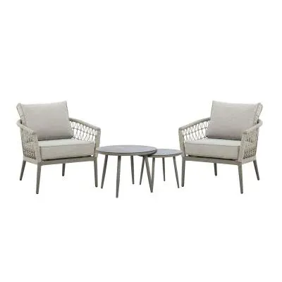 Monaco Garden Lounge Set - Cool Linen