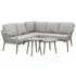 Monaco Small Corner Garden Sofa Set - Cool Linen