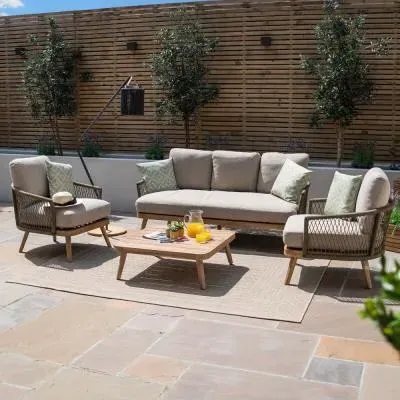 New Bali 3-Seater Garden Lounge Set - Sandstone image