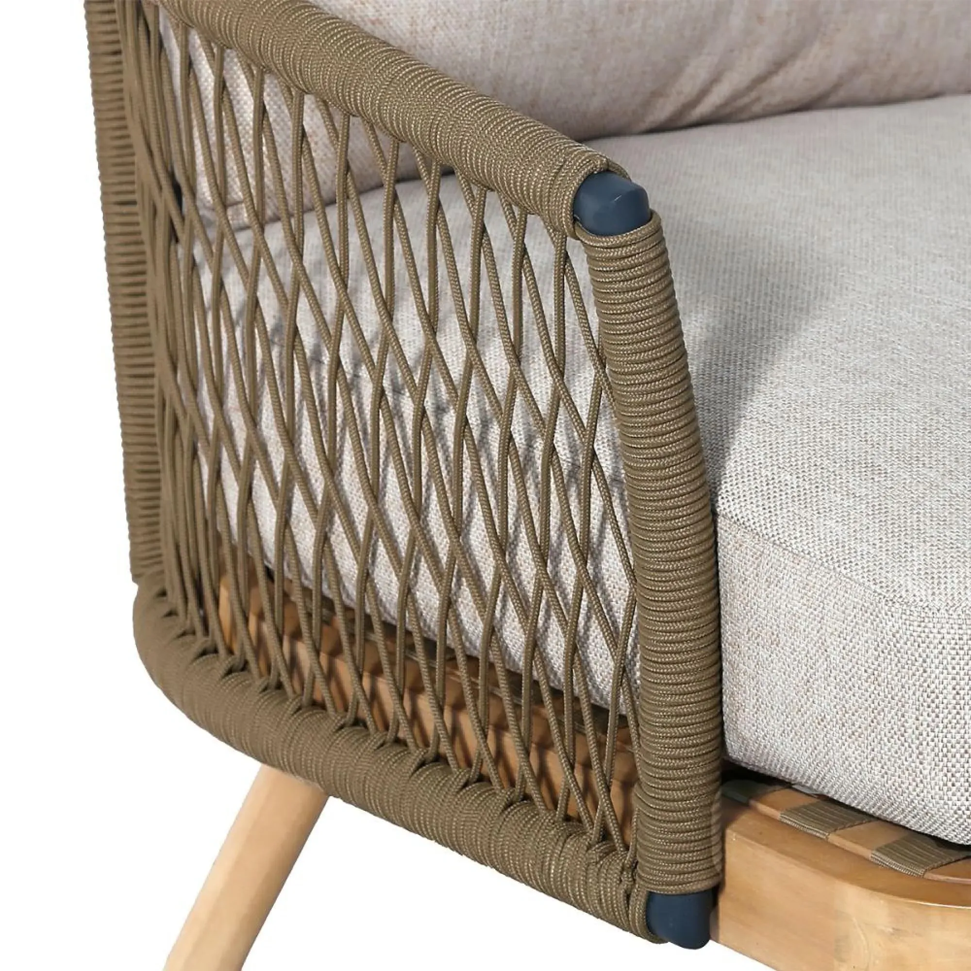 New Bali Corner Garden Sofa Set with Armchair - Sandstone