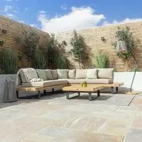 New Bali Platform Corner Garden Sofa Set - Sandstone