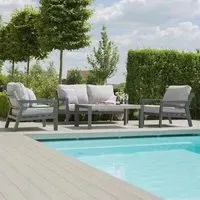 New York 2-Seater Garden Sofa Set - Dove Grey