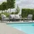 New York 2-Seater Garden Sofa Set - Dove Grey