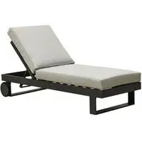 New York Single Garden Sunlounger - Dove Grey